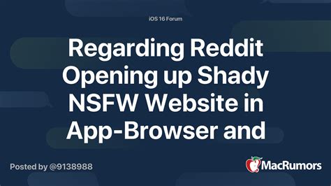 Regarding Reddit Opening up Shady NSFW Website .